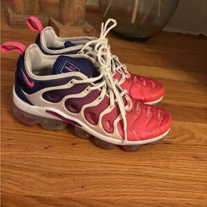 Nike Air Vapormax Plus Sneakers in Blue and Pink
